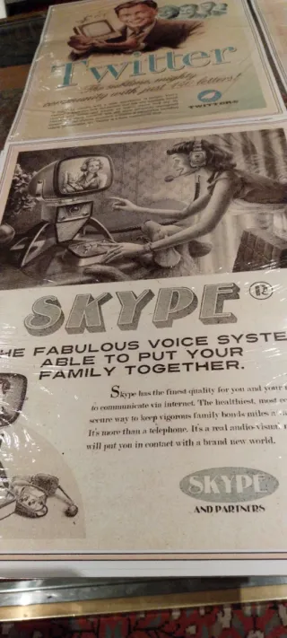 Carteles Vintage Redes Sociales