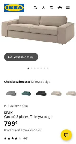 Sofá 3 plazas + sofá Chaise Longue