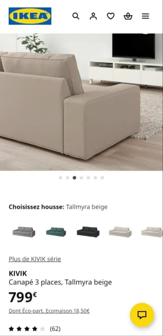 Sofá 3 plazas + sofá Chaise Longue