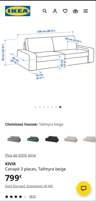 Sofá 3 plazas + sofá Chaise Longue