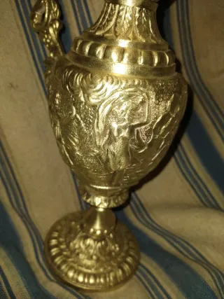 Antigua maziza jarra mitológica años 40 gran pieza