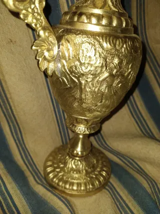 Antigua maziza jarra mitológica años 40 gran pieza