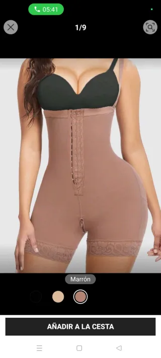 Faja moldeadora marrón con cremallera