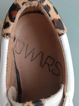 DWRS sneakers pelle bianca cavallino animalier