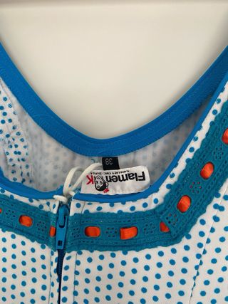 Traje de flamenca volantes lunares