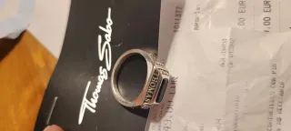 Anillo Thomas Sabo Plata 925 con piedra onix