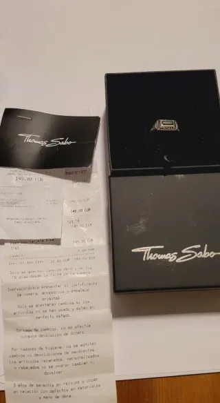 Anillo Thomas Sabo Plata 925 con piedra onix