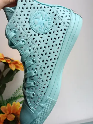 Converse All Star pelle traforata Tiffany