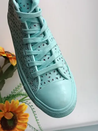 Converse All Star pelle traforata Tiffany
