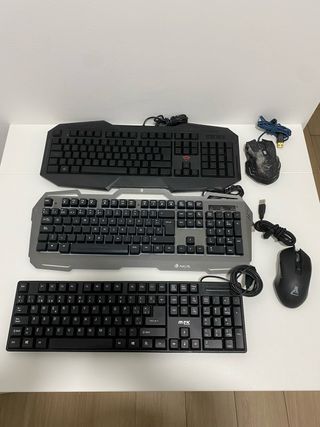 Pack 3 Teclados Gaming y 2 Ratones