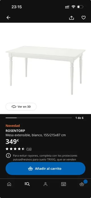 Mesa Comedor Extensible Ikea Rosentorp