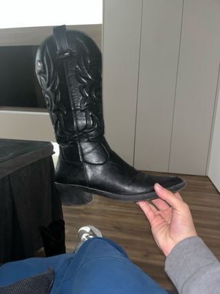 Botas cowboy estilo western negras