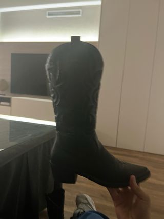 Botas cowboy estilo western negras