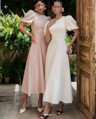 Vestido beige talla única sin etiquetas