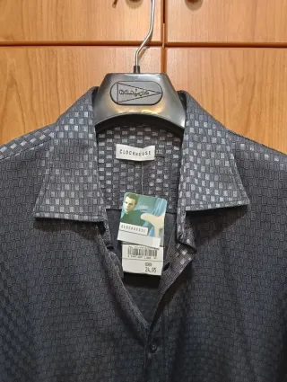 Camisa C. House Negra, plata brillo Talla XL