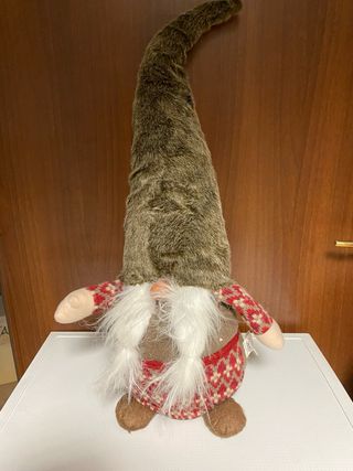 Gnomo decorativo vestito rosso