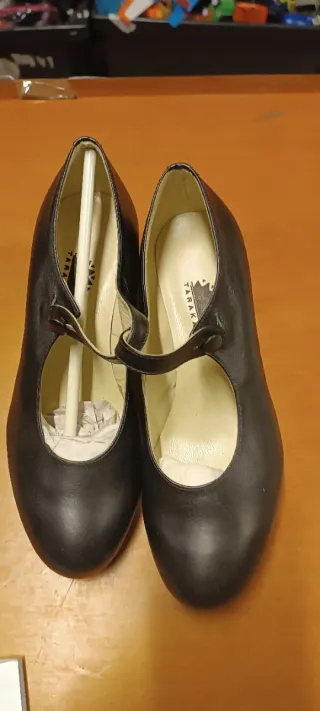 Zapatos Flamenca Negros Tacon Mary Jane