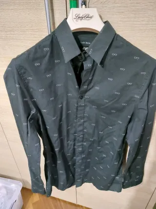 Camicia H&M uomo fantasia occhiali