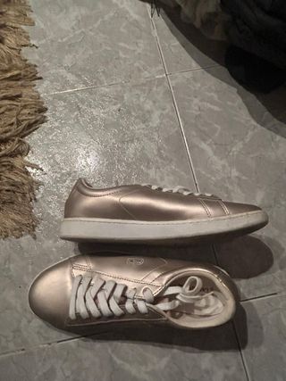 Bambas Lacoste mujer doradas originales