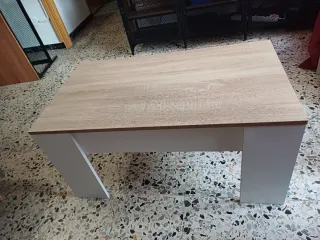 Mesa de centro elevable madera y metal