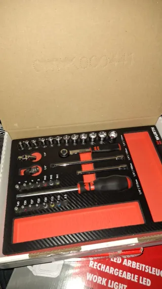 Juego Carraca Wurth 1/4 33 Piezas Goma