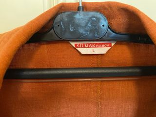 Blazer donna lino arancione taglia L