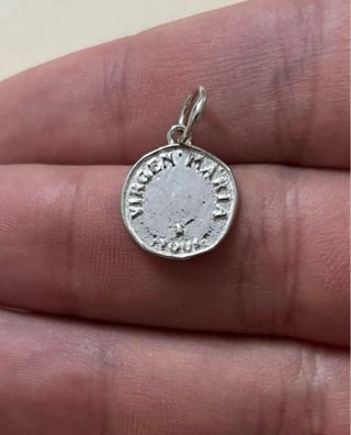 Hermoso Colgante Virgen Maria Plata De Ley