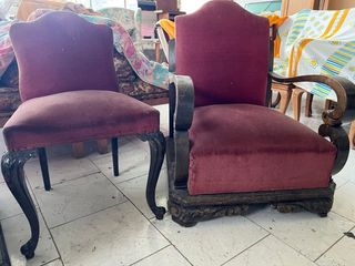 butacas antiguas de terciopelo vintage