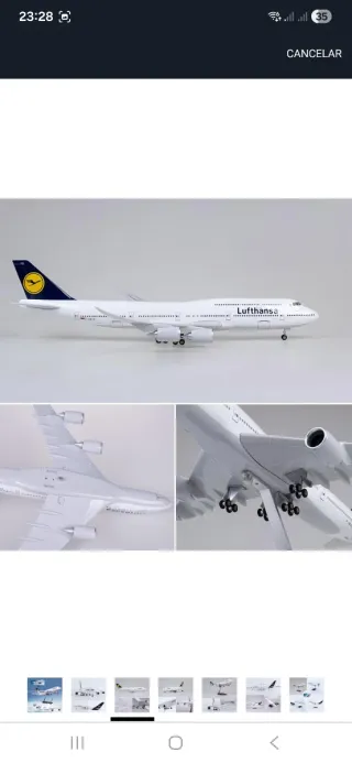 Modelo Avión Lufthansa A380 1:160