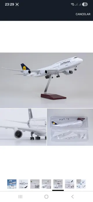 Modelo Avión Lufthansa A380 1:160