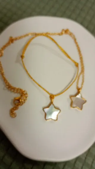 Gargantilla Lilou Estrella Nácar Baño Oro