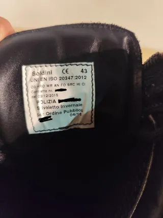 Anfibi Stivali Militari Polizia Italiana Nuovi 43