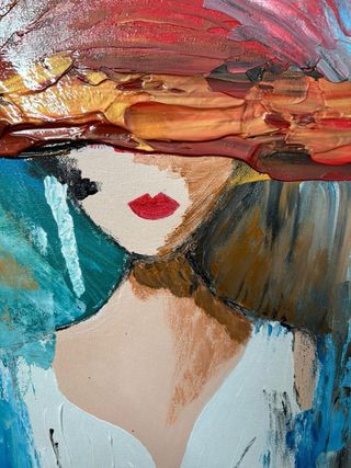 Tela Pintada à mão 50x50 sem moldura