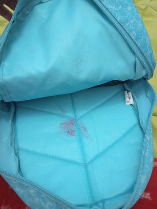 Mochila infantil azul con dibujo
