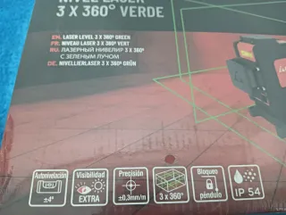 Nivel Láser Bellota 3x360° Verde
