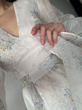 Vestido estampado floral blanco