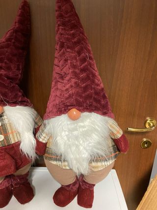 Coppia Gnomi Decorativi Rossi