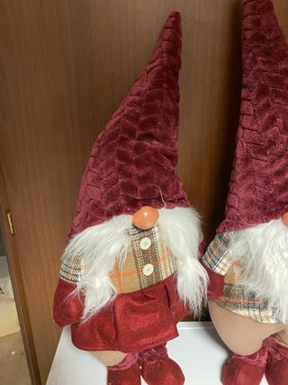 Coppia Gnomi Decorativi Rossi