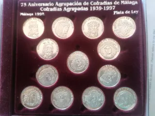 Lote 3 Colecciones Medallas Acuñadas Plata Málaga