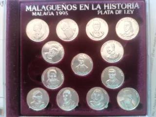 Lote 3 Colecciones Medallas Acuñadas Plata Málaga