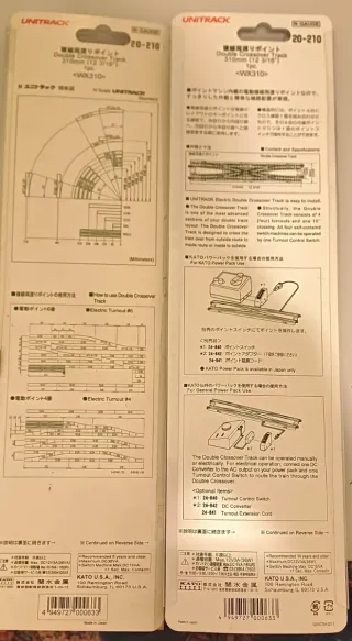 Kato Unitrack 20-210, vía de doble cruce,escala N