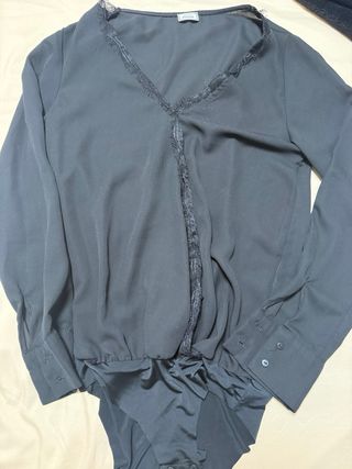 Body negro manga larga