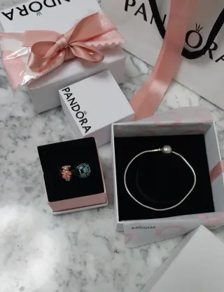 Lote Pandora Pulsera y Charms para Amaya