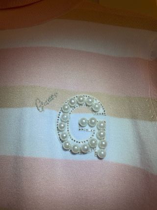 Vestido Guess punto fino rayas S