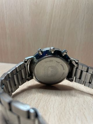 Reloj Lorus Cronógrafo Azul y Plateado