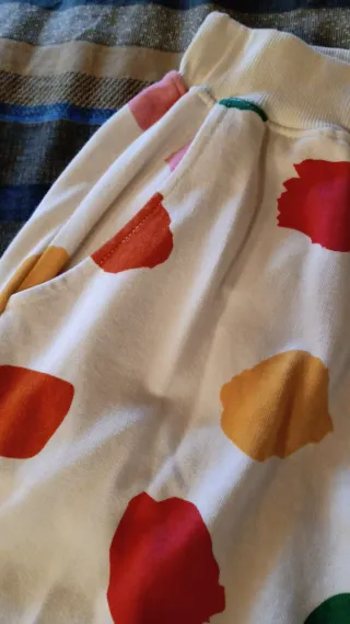 Jersey verde punto y falda de algodón