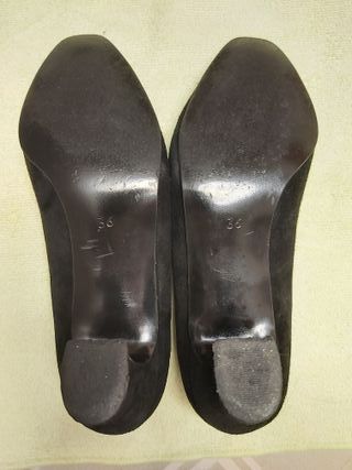 Zapatos Viqui Ante Negro Vestir Mujer