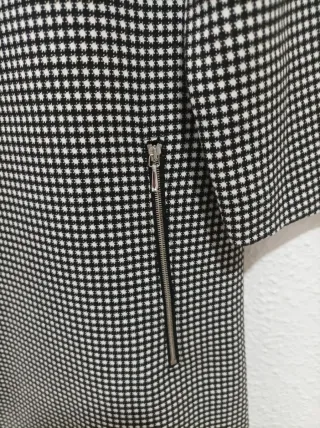 Vestido Mango Negro y Blanco