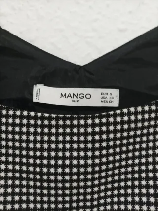 Vestido Mango Negro y Blanco