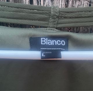 Blusón verde oscuro BLANCO talla L
